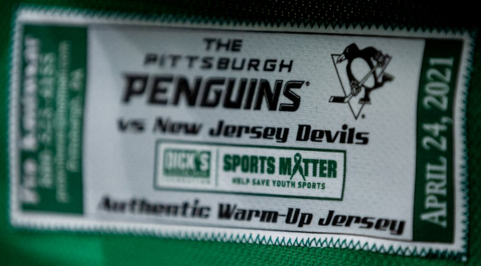 Pittsburgh Penguins on X: Penguins players will wear green warmup jerseys  before Friday's game to support the “Sports Matter” program created by  DICK'S Sporting Goods. The jerseys will then be available for